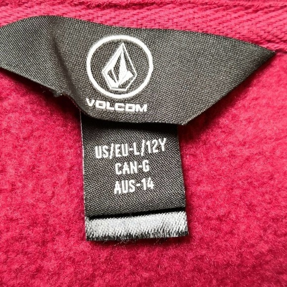(P) Volcom Kids Girl sweater casual winter 2 pocket hoodie sz L ( 12 years) - Picture 5 of 9